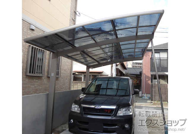 福岡県福岡市のLIXIL リクシル（トステム）のカーポート カーブポートシグマIII 積雪〜20cm対応 施工例
