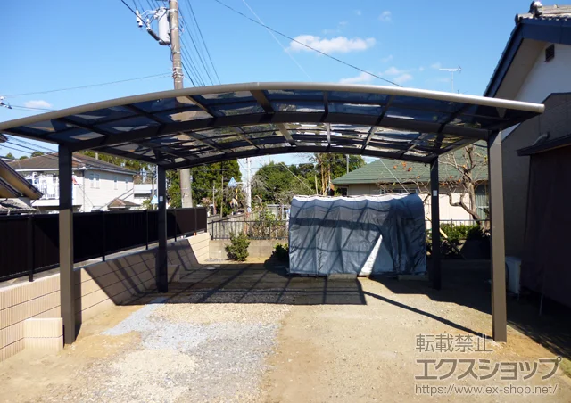 千葉県千葉市のLIXIL リクシル（トステム）のカーポート カーブポートシグマIII ワイド 積雪～20cm対応 施工例