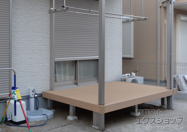 福岡県大野城市ののウッドデッキ リウッドデッキ 200 施工例