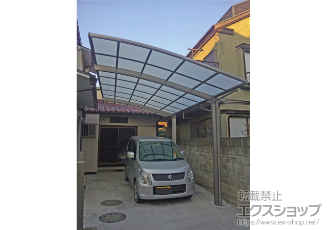 千葉県市川市のLIXIL リクシル（トステム）のカーポート カーブポートシグマIII 積雪〜20cm対応 施工例