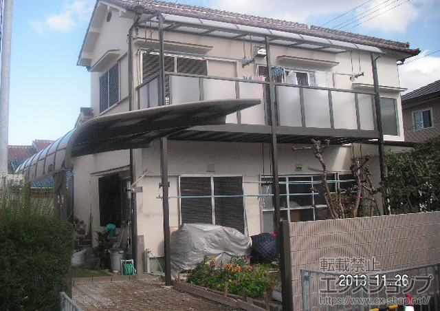 大阪府堺市のLIXIL リクシル（トステム）のカーポート テールポートシグマIII 積雪〜20cm対応 施工例