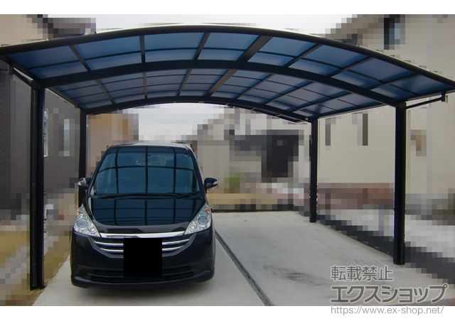 宮城県仙台市ののカーポート レイナツインポートグラン　積雪〜20cm対応＋屋根ふき材補強部品 施工例