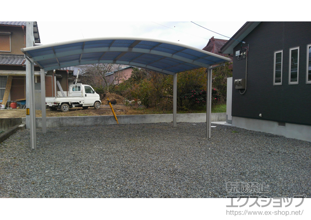 徳島県美馬市ののカーポート プレシオスポート ワイド 積雪〜20cm対応 施工例