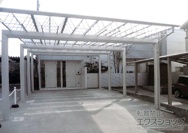 広島県呉市ののカーポート M.シェード L字納まり 積雪〜20cm対応 施工例