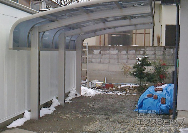 長野県松本市ののカーポート レイナキャップポートグラン50　積雪〜50cm対応 施工例