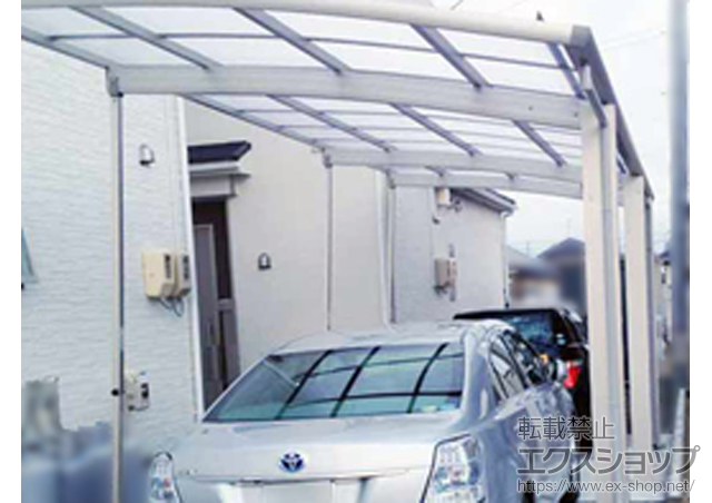 宮城県多賀城市ののカーポート レイナポートグラン 延長　積雪〜20cm対応＋レイナポートグラン着脱式サポート 施工例