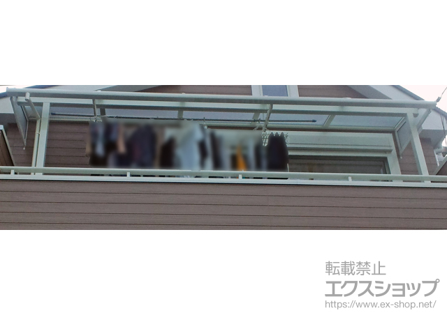 千葉県柏市のLIXIL リクシル（トステム）のバルコニー・ベランダ屋根 ライザーテラスII R型 屋根タイプ 単体 積雪〜20cm対応 施工例
