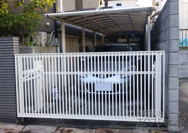 兵庫県神戸市ののカーゲート オーバードアS2型 電動式 27-12 施工例