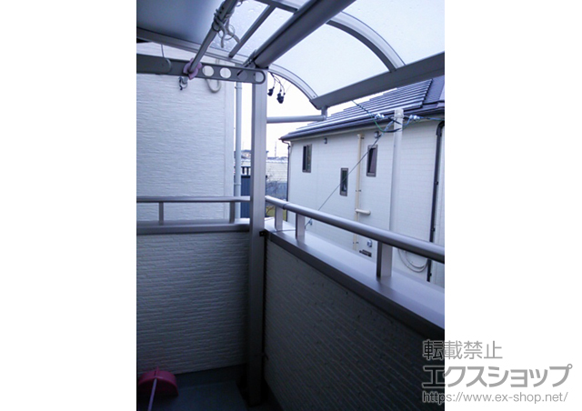 愛知県豊橋市ののバルコニー・ベランダ屋根 プレシオステラス R型 屋根タイプ 単体 積雪〜20cm対応 施工例
