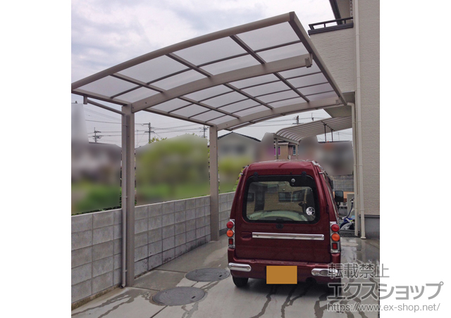 徳島県徳島市ののカーポート レイナポートグラン　積雪〜20cm対応＋着脱式サポート 標準 2本入 施工例