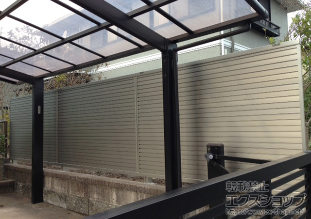 福岡県北九州市ののフェンス・柵 ビューテクトR1型　自由柱施工 施工例