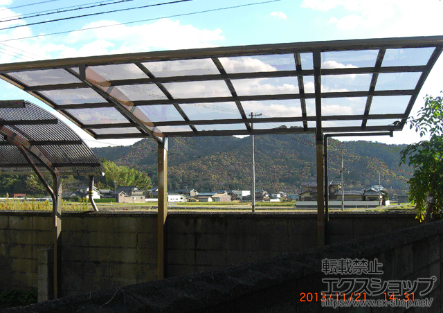 兵庫県姫路市のLIXIL リクシル（トステム）のカーポート カーブポートシグマIII 積雪〜20cm対応 施工例