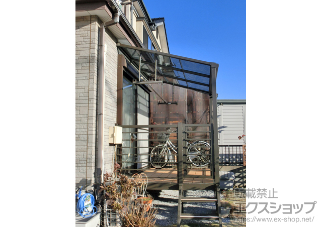 千葉県柏市のLIXIL リクシル（トステム）のテラス囲い・サンルーム ほせるんですII F型 オープンタイプ 積雪〜20cm対応 施工例