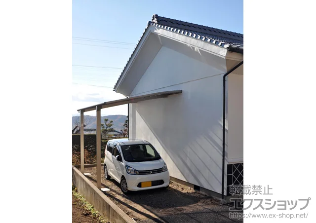 長野県小諸市のLIXIL リクシル（トステム）のカーポート ルーフポートシグマIII 積雪～20cm対応 施工例
