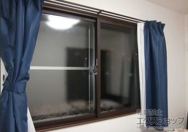 福岡県北九州市のの二重窓（内窓） インプラスダストバリア仕様 引違窓2枚建 施工例