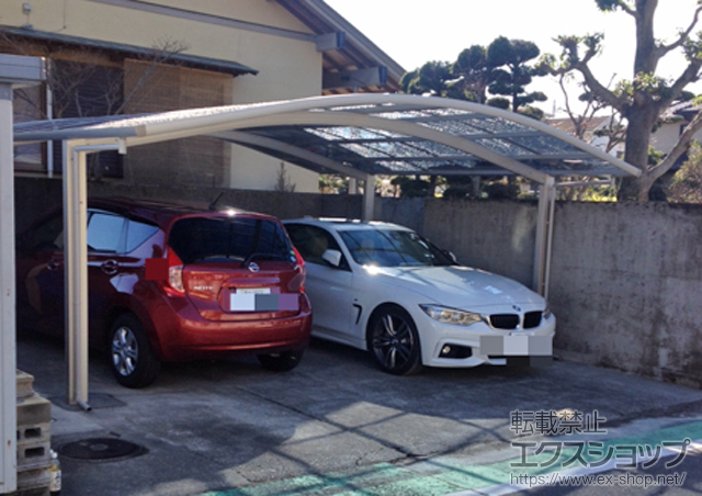 静岡県富士市ののカーポート プレシオスポート ワイド 積雪〜20cm対応 施工例
