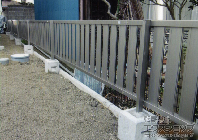 福島県福島市ののフェンス・柵 ハイミレーヌR4型フェンス フリーポールタイプ 施工例