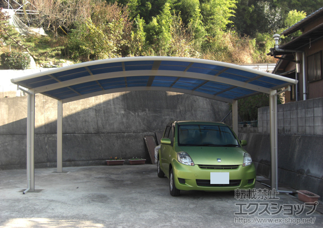 岡山県笠岡市ののカーポート レイナツインポートグラン　積雪〜20cm対応 施工例