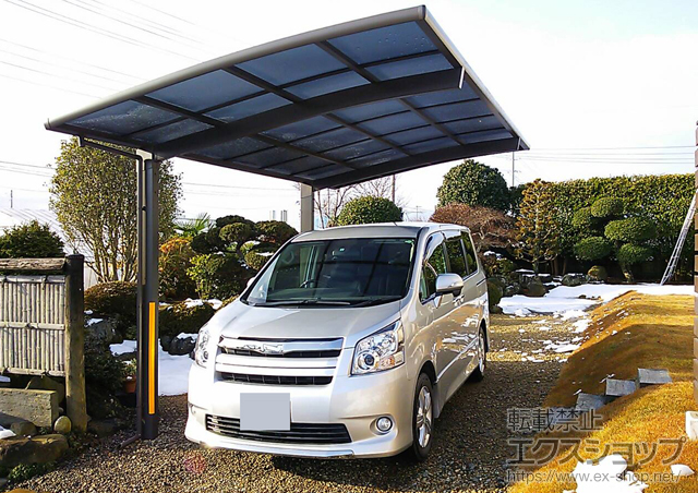 宮城県東松島市のLIXIL リクシル（トステム）のカーポート カーブポートシグマIII 積雪〜20cm対応 施工例