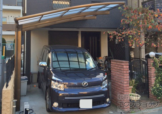 東京都江戸川区のLIXIL リクシル（トステム）のカーポート カーブポートシグマIII 積雪〜20cm対応 施工例