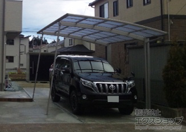 宮城県名取市ののカーポート レイナポートグラン　積雪〜20cm対応+着脱式サポート柱 2本入り 施工例