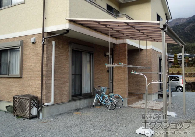 岐阜県中津川市のLIXIL リクシル（トステム）のテラス屋根 ライザーテラスII F型 テラスタイプ 単体 積雪～20cm対応 施工例