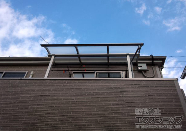 千葉県船橋市ののバルコニー・ベランダ屋根 プレシオステラス R型 屋根タイプ 単体 積雪〜20cm対応 施工例