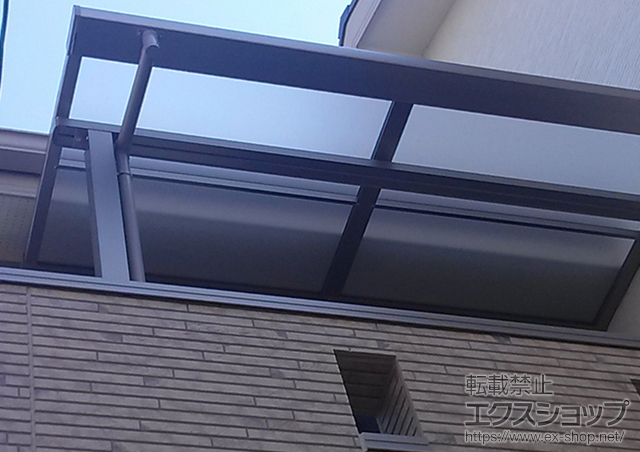 京都府京都市のLIXIL リクシル（トステム）のバルコニー・ベランダ屋根 ライザーテラスII F型 屋根タイプ 単体 積雪〜20cm対応 施工例
