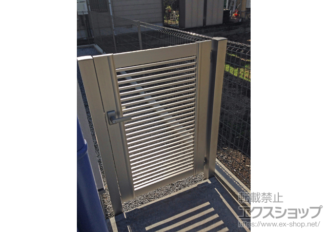 静岡県駿東郡清水町のの門扉 プレシオス門扉 横格子 片開き 施工例