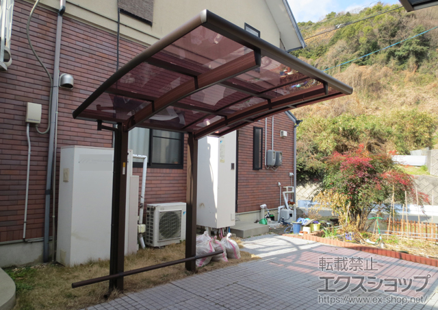 山口県下松市ののカーポート レイナポートグランミニ 積雪〜20cm対応+レイナポートグランミニ用 車止めバー 1本入り 施工例