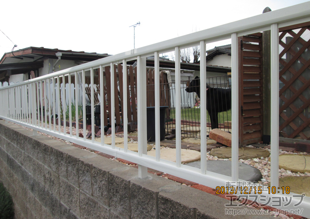 福岡県福岡市ののフェンス・柵 レスティナフェンス21型 自由柱 施工例
