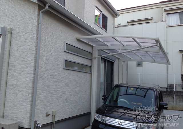 大阪府羽曳野市ののカーポート レイナポートREグラン 前下がり 積雪〜20cm対応 施工例