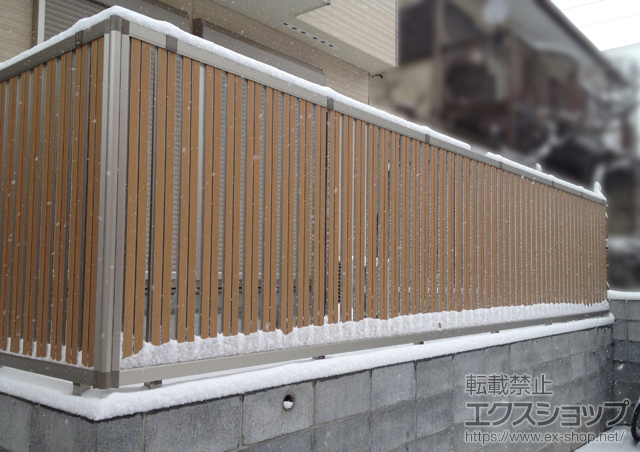 埼玉県狭山市ののフェンス・柵 シンプルモダンフェンスW5型 自由柱 施工例