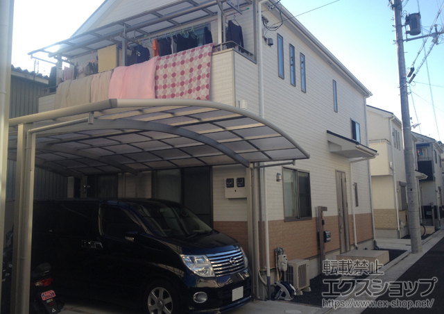 大阪府枚方市ののカーポート レイナツインポートグラン 延長　積雪〜20cm対応 施工例