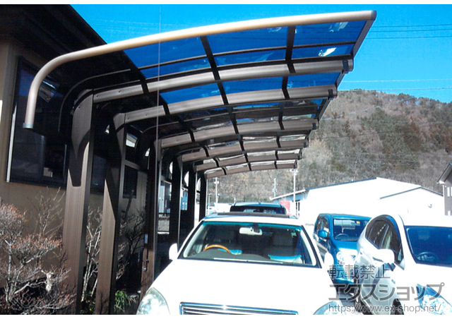 山梨県富士吉田市のの レイナキャップポートグラン50 縦連棟　積雪〜50cm対応＋レイナキャップポートグラン50 着脱式サポート 標準・ハイルーフ兼用 3 施工例