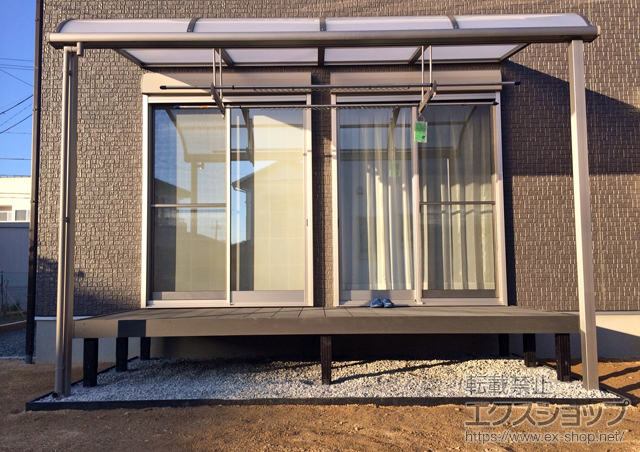 静岡県浜松市のLIXIL リクシル（トステム）のテラス屋根 ライザーテラスII R型 テラスタイプ 単体 積雪〜20cm対応 施工例