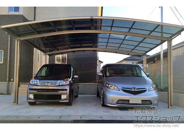 静岡県浜松市のLIXIL リクシル（トステム）のカーポート カーブポートシグマIII ワイド 施工例