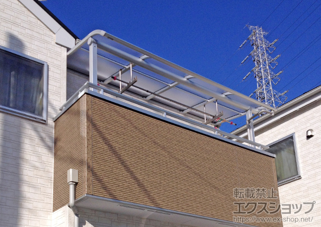 埼玉県鳩ケ谷市ののバルコニー・ベランダ屋根 ヴェクターテラス R型 屋根タイプ 単体 積雪〜20cm対応 施工例