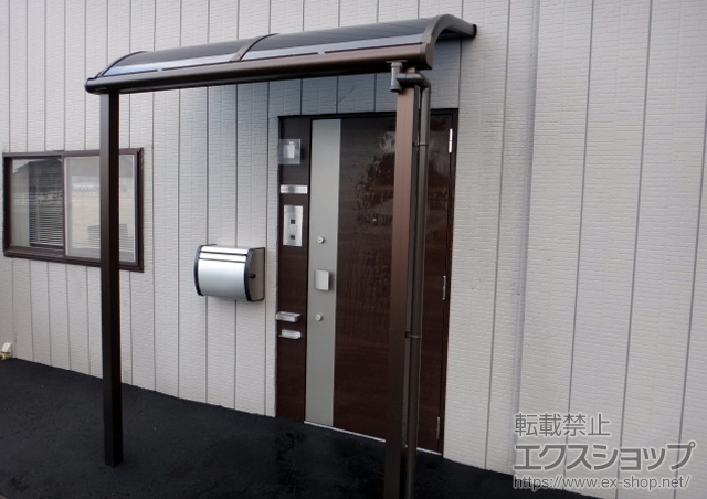 岡山県岡山市ののテラス屋根 プレシオステラス R型 テラスタイプ 単体 積雪〜20cm対応 施工例