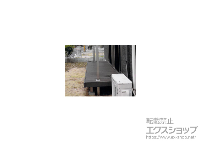 岡山県倉敷市ののウッドデッキ 樹ら楽ステージ＋テラス柱化粧カバーセット 施工例