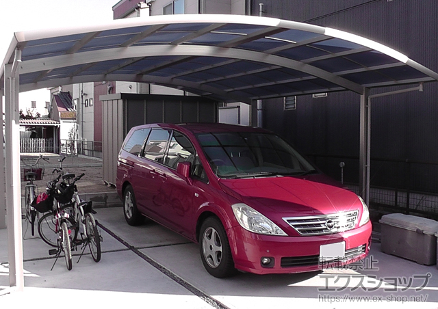 岐阜県岐阜市ののカーポート レイナツインポートグラン　積雪〜20cm対応 施工例