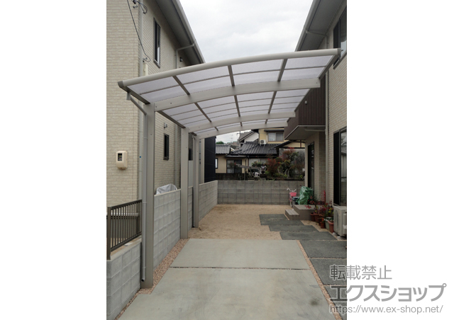 岡山県倉敷市ののカーポート レイナポートグラン 延長　積雪〜20cm対応 施工例