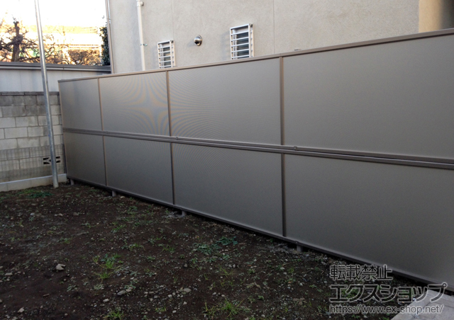 埼玉県さいたま市ののフェンス・柵 めかくし塀P型 高尺タイプ 自由柱施工 施工例