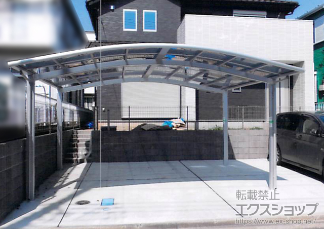 茨城県守谷市ののカーポート カムフィNex Rワイド 積雪〜20cm対応 施工例