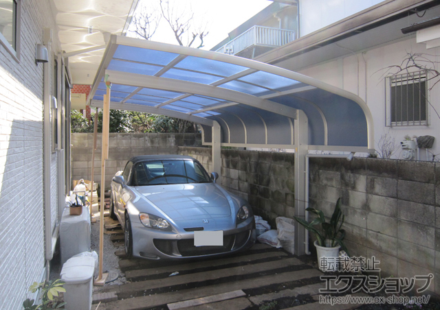 東京都西東京市ののカーポート プレシオスポート アルファ 積雪〜20cm対応 施工例