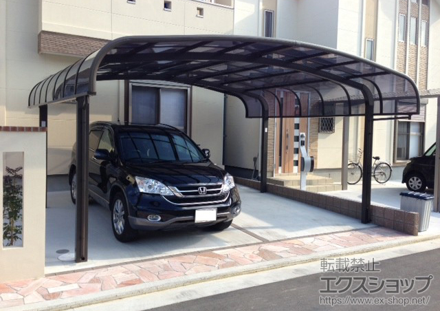 大阪府堺市のLIXIL リクシル（トステム）のカーポート テールポートシグマIII ワイド 積雪〜20cm対応 施工例