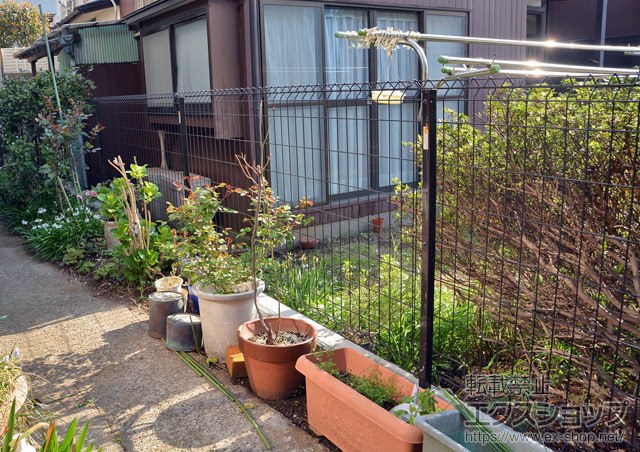 東京都練馬区ののフェンス・柵 イーネットフェンス1F型 自由柱タイプ 施工例