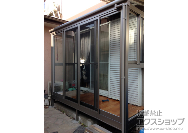 千葉県大網白里市のLIXIL リクシル（トステム）のテラス囲い・サンルーム ほせるんですII F型 床納まり 積雪〜20cm対応 施工例