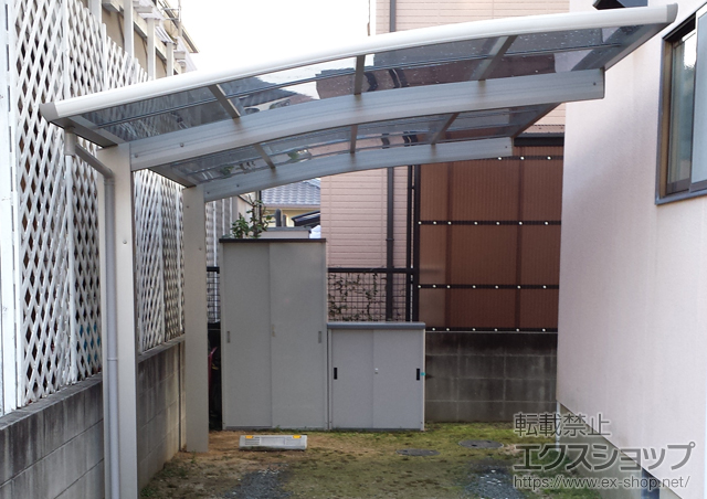 岡山県岡山市ののカーポート プレシオスポート 積雪〜20cm対応 施工例