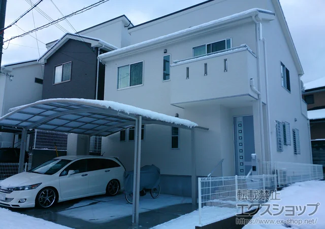 奈良県生駒市のYKKAPのカーポート レイナツインポートグラン　積雪～20cm対応 施工例